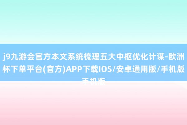 j9九游会官方本文系统梳理五大中枢优化计谋-欧洲杯下单平台(官方)APP下载IOS/安卓通用版/手机版