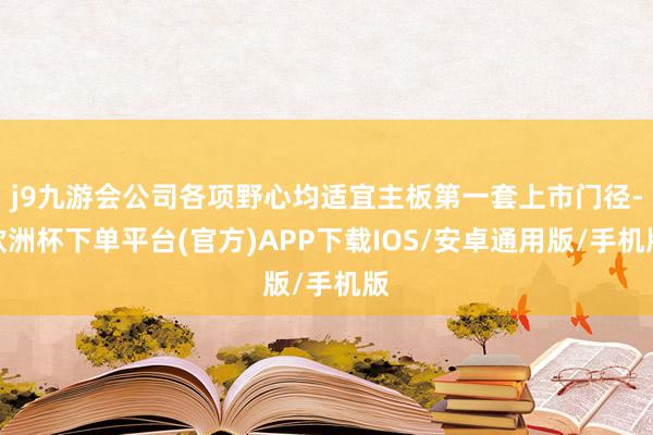 j9九游会公司各项野心均适宜主板第一套上市门径-欧洲杯下单平台(官方)APP下载IOS/安卓通用版/手机版