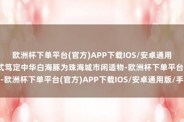欧洲杯下单平台(官方)APP下载IOS/安卓通用版/手机版通过立法方式笃定中华白海豚为珠海城市闲适物-欧洲杯下单平台(官方)APP下载IOS/安卓通用版/手机版