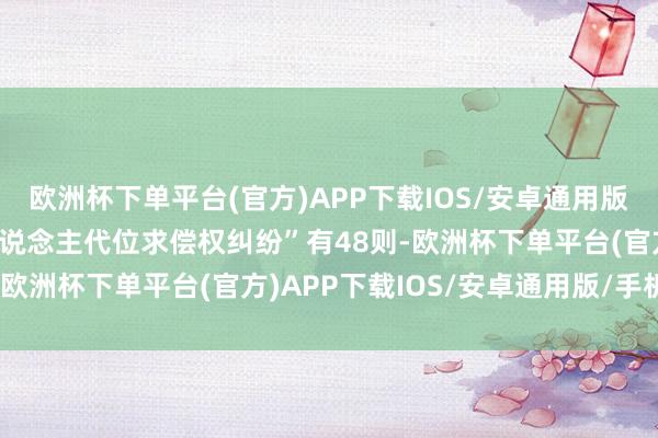 欧洲杯下单平台(官方)APP下载IOS/安卓通用版/手机版其次为“保障东说念主代位求偿权纠纷”有48则-欧洲杯下单平台(官方)APP下载IOS/安卓通用版/手机版