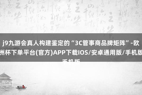 j9九游会真人构建鉴定的“3C管事商品牌矩阵”-欧洲杯下单平台(官方)APP下载IOS/安卓通用版/手机版