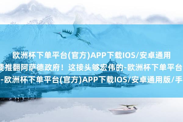 欧洲杯下单平台(官方)APP下载IOS/安卓通用版/手机版奏凯放话：要推翻阿萨德政府！这接头够宏伟的-欧洲杯下单平台(官方)APP下载IOS/安卓通用版/手机版