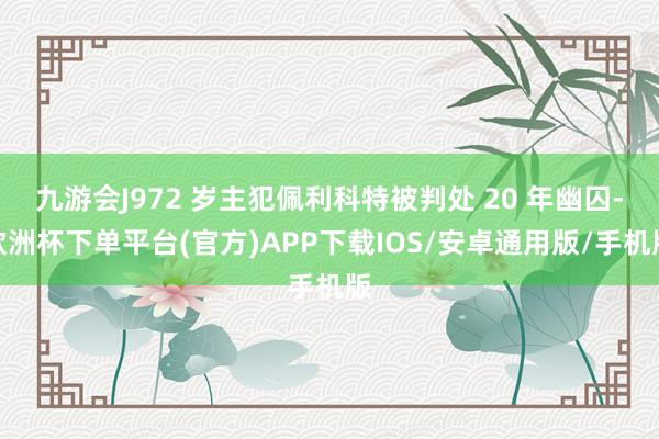 九游会J972 岁主犯佩利科特被判处 20 年幽囚-欧洲杯下单平台(官方)APP下载IOS/安卓通用版/手机版