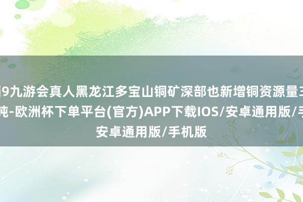 j9九游会真人黑龙江多宝山铜矿深部也新增铜资源量365万吨-欧洲杯下单平台(官方)APP下载IOS/安卓通用版/手机版